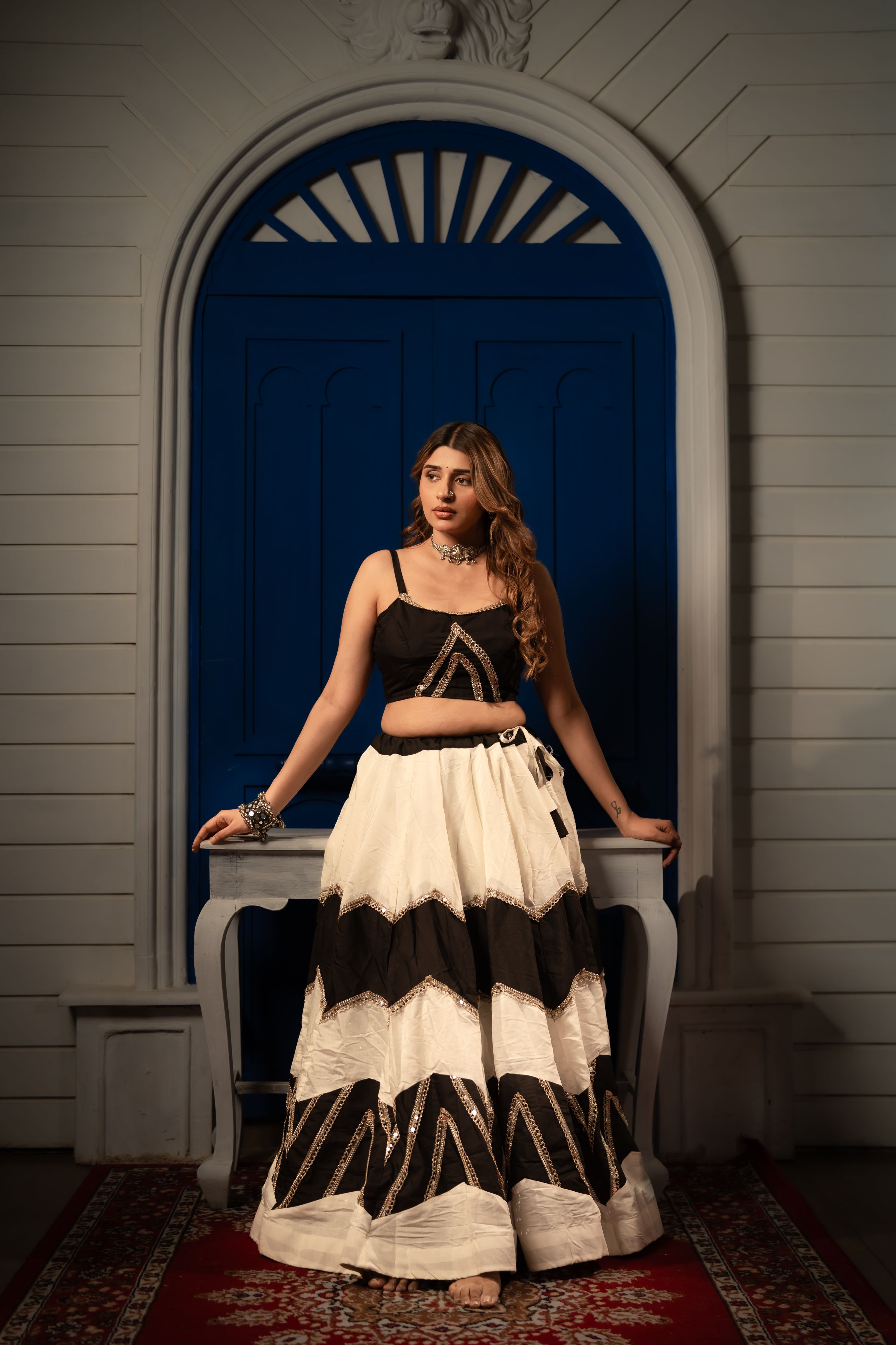 Noir Elegance Lehenga