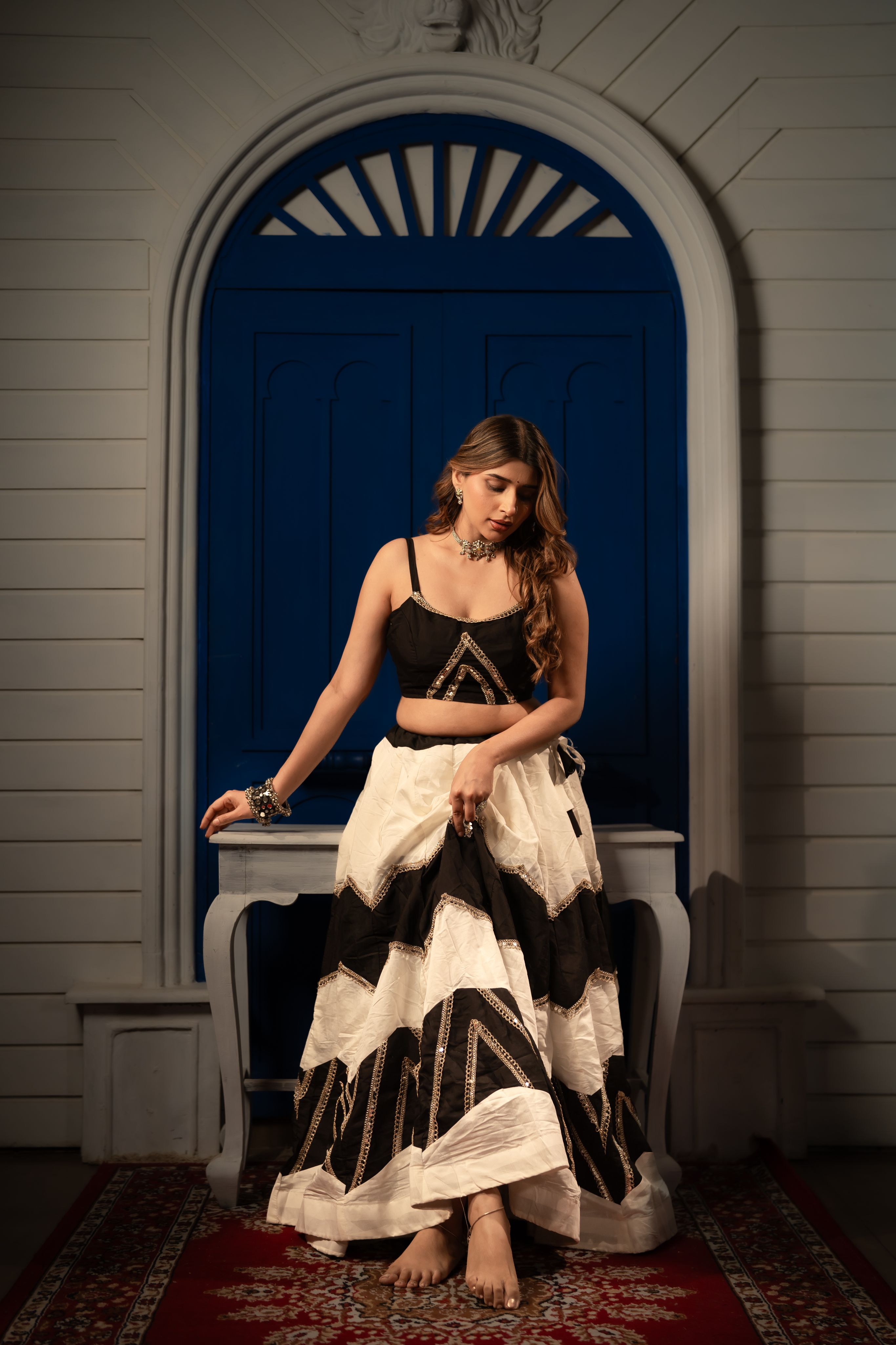 Noir Elegance Lehenga