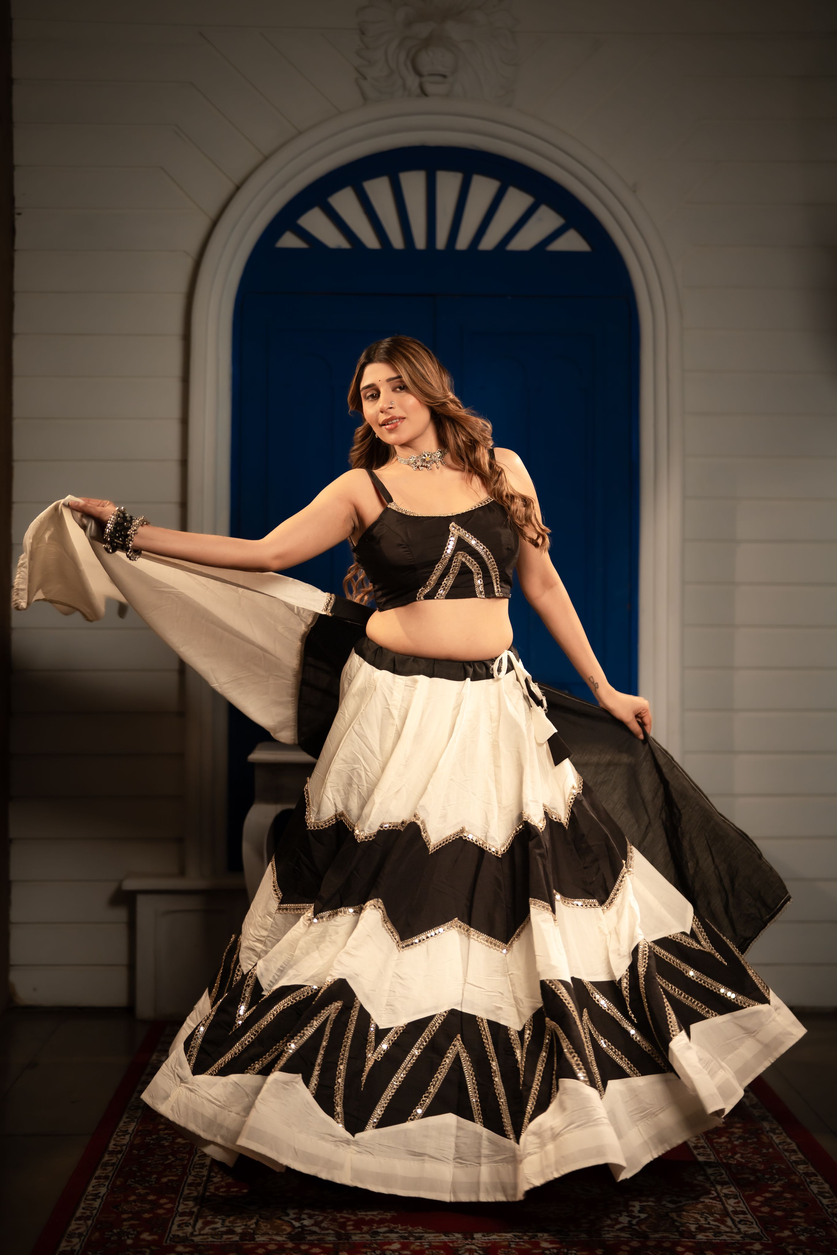 Noir Elegance Lehenga