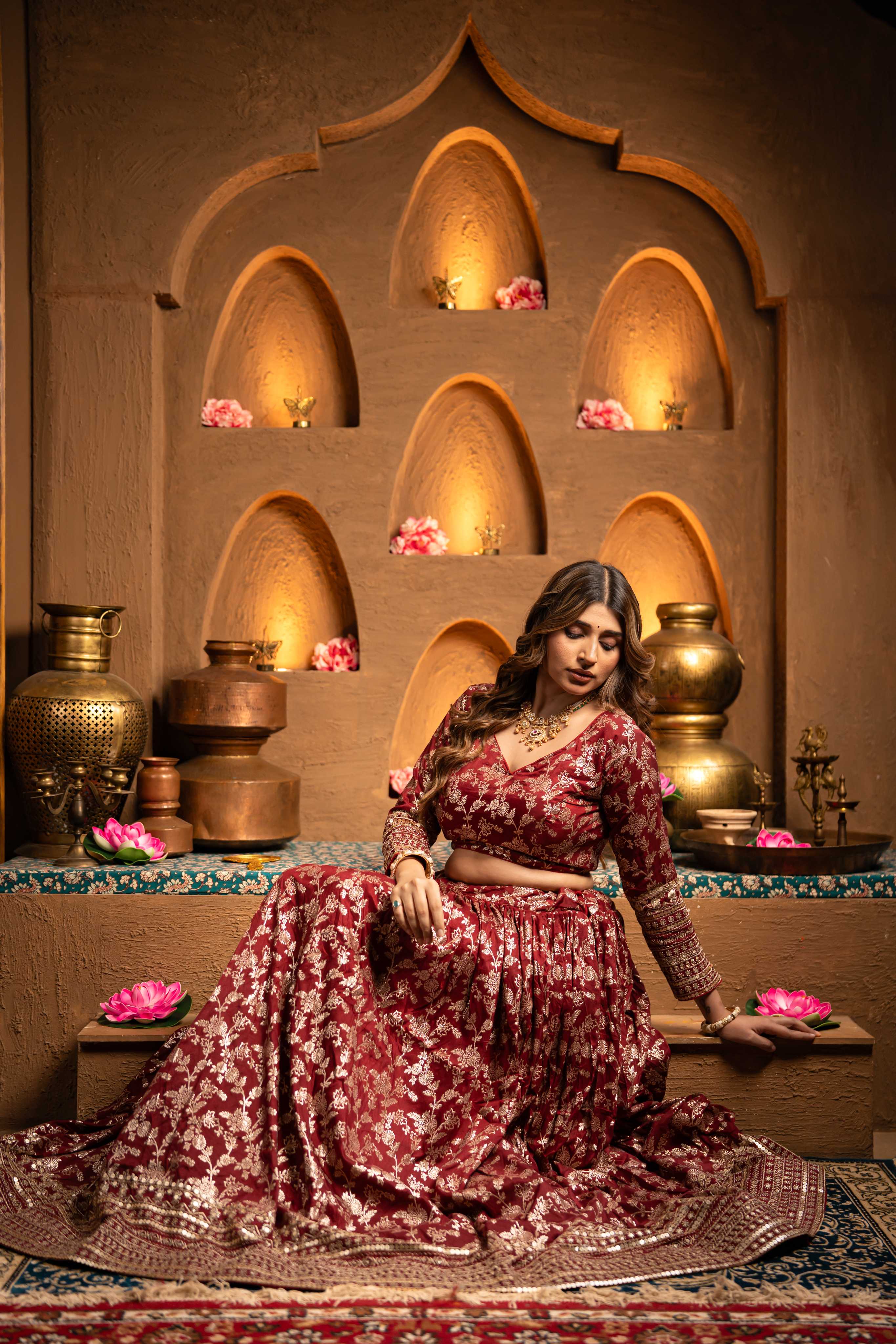 Royal Maroon Lehenga