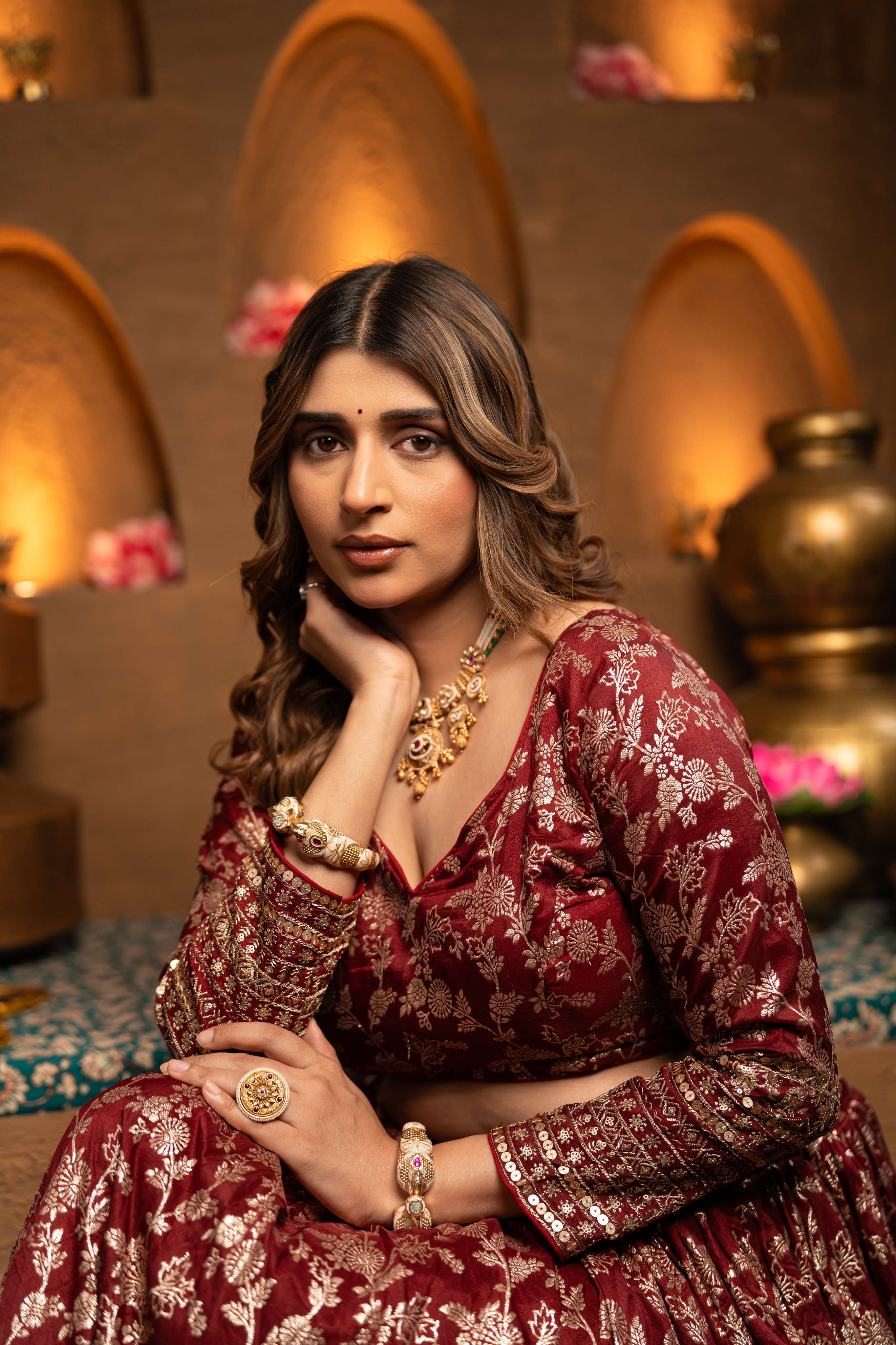 Royal Maroon Lehenga