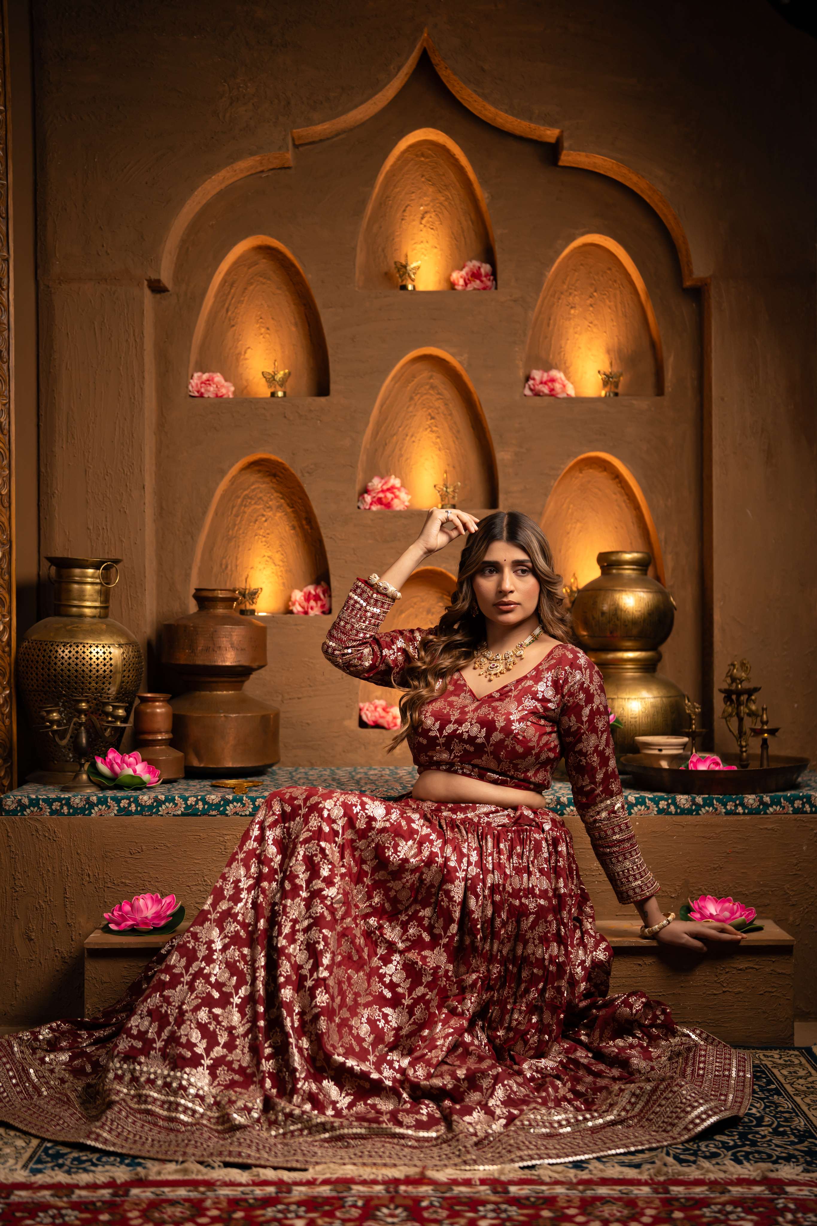Royal Maroon Lehenga